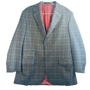 Innocenti Tailored for Tom James‎ Men's Wool Blazer Plaid Checked Sport Coat 40R